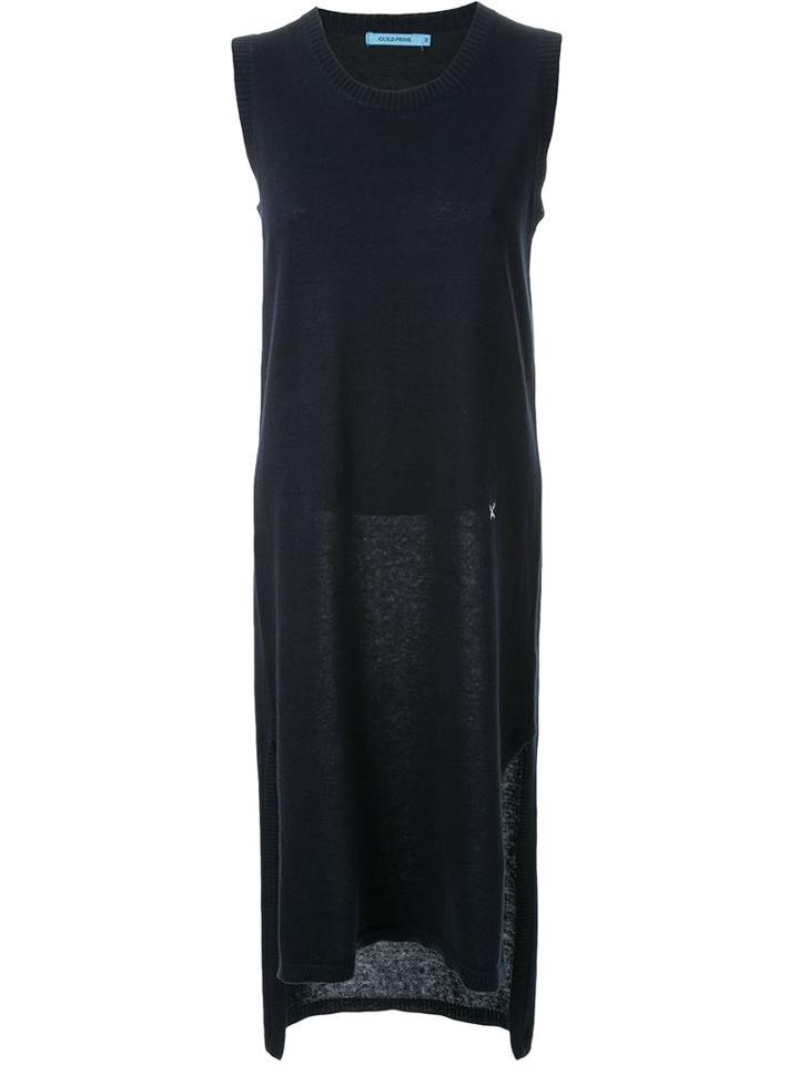 Guild Prime Contrast Embroidered Detail Fitted Knitted Dress