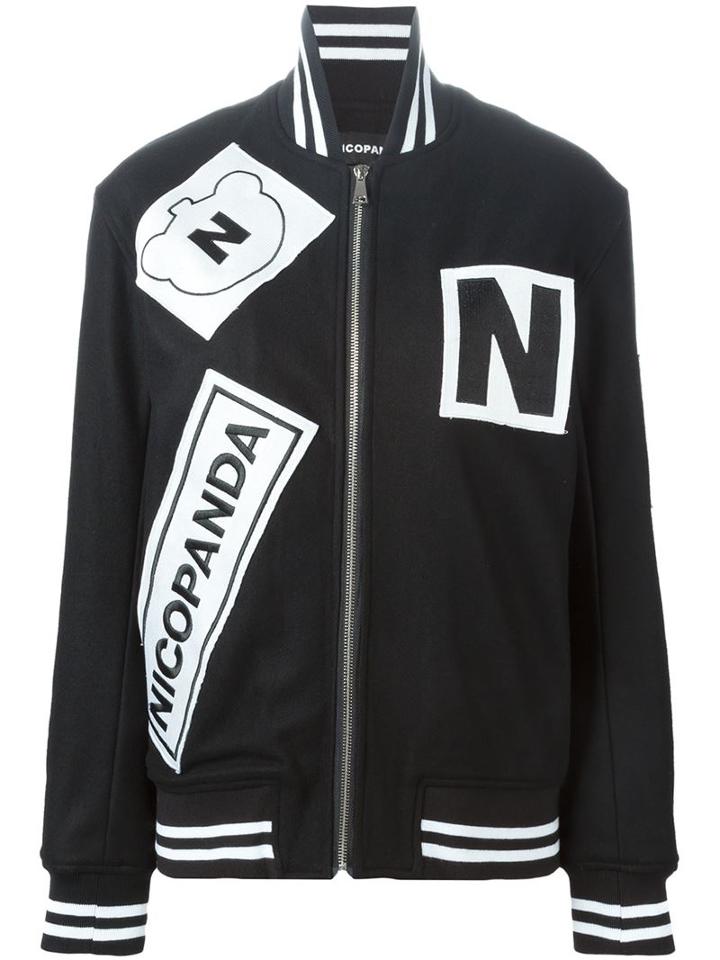 Nicopanda Patch Detail Bomber Jacket