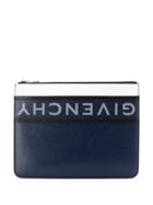 Givenchy Leather Logo Pouch - Blue