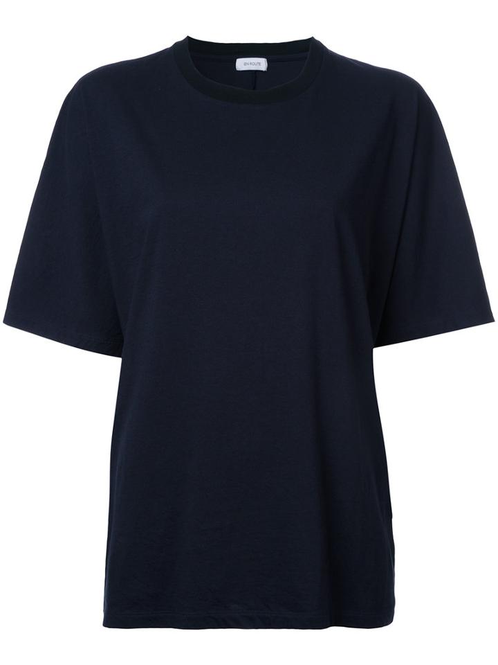 En Route Plain T-shirt, Women's, Size: 2, Blue, Cotton