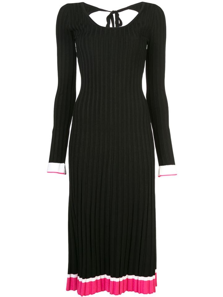 Prabal Gurung Knitted Scoop Back Dress - Black