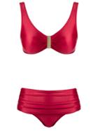 Lygia & Nanny Draped Bikini Set - Red