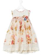 Pero Kids - Floral Print Dress - Kids - Cotton - 3 Yrs, White