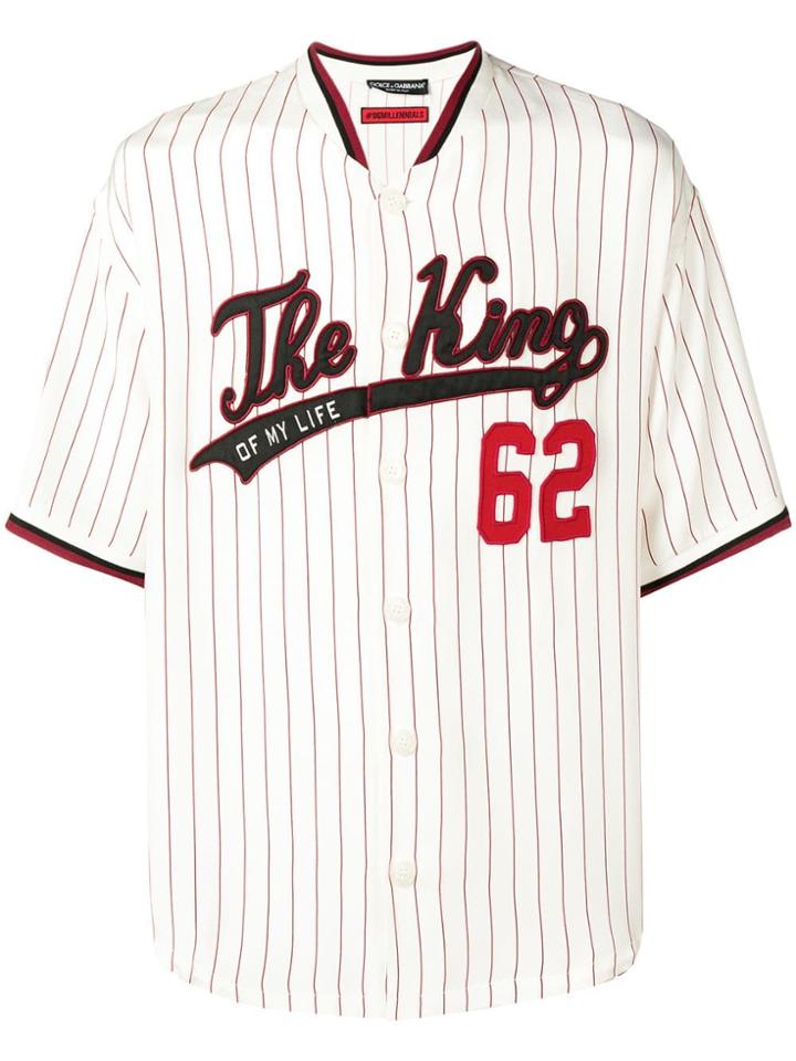 Dolce & Gabbana The King Baseball Shirt - White
