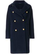 Tagliatore Button-embellished Tailored Coat - Blue