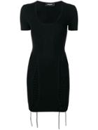 Dsquared2 Lace-up Tie Dress - Black
