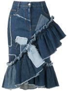 Dolce & Gabbana Patchwork Denim Skirt - Blue