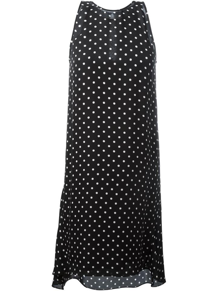 Theory Polka Dot Asymmetric Hem Dress