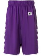 Kappa Branded Track Shorts - Pink & Purple