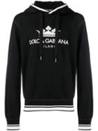 Dolce & Gabbana Hooded Logo Sweatshirt - Black