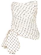 Redemption Strapless Draped Top - White