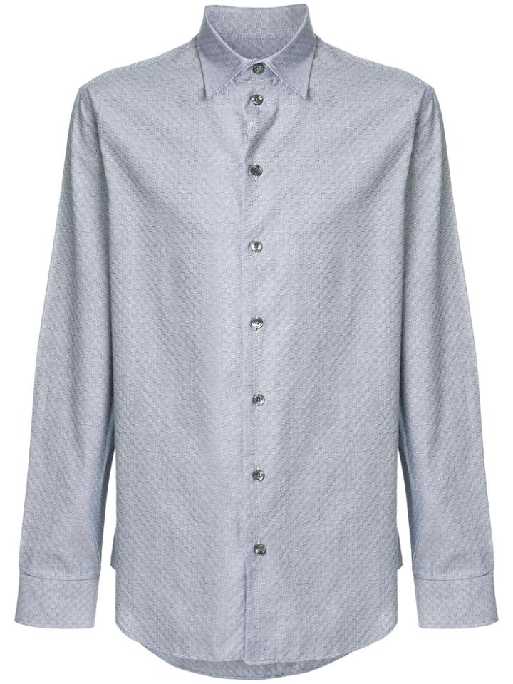 Armani Collezioni Textured Shirt - Blue