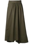 Yohji Yamamoto Gather Drop Crotch Pants, Women's, Size: 2, Green, Cotton