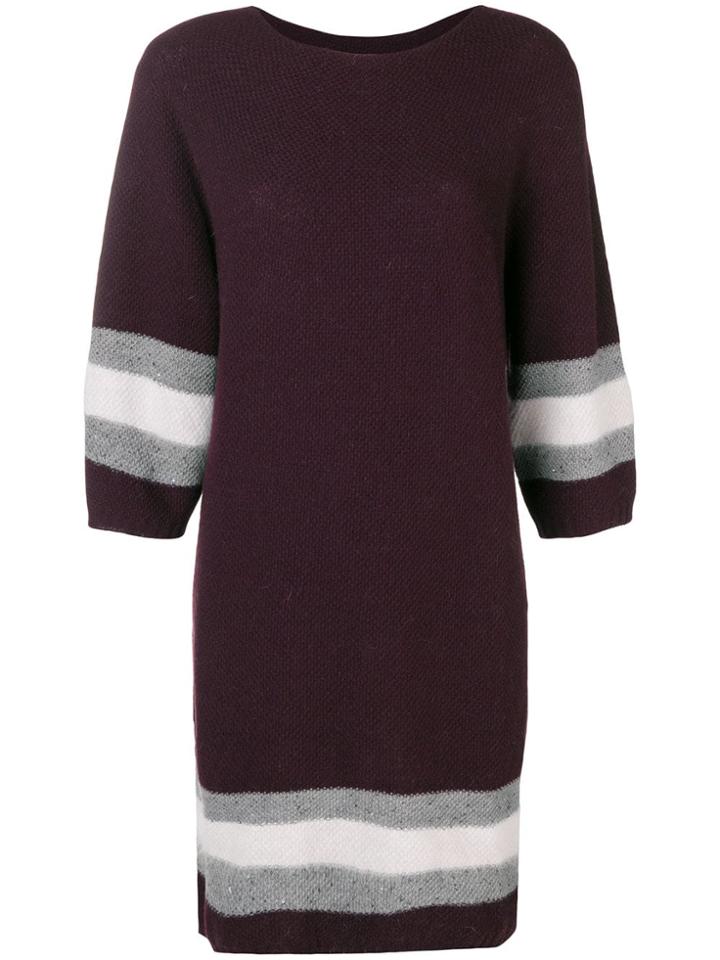 Lorena Antoniazzi Contrast Knitwear Dress - Pink & Purple