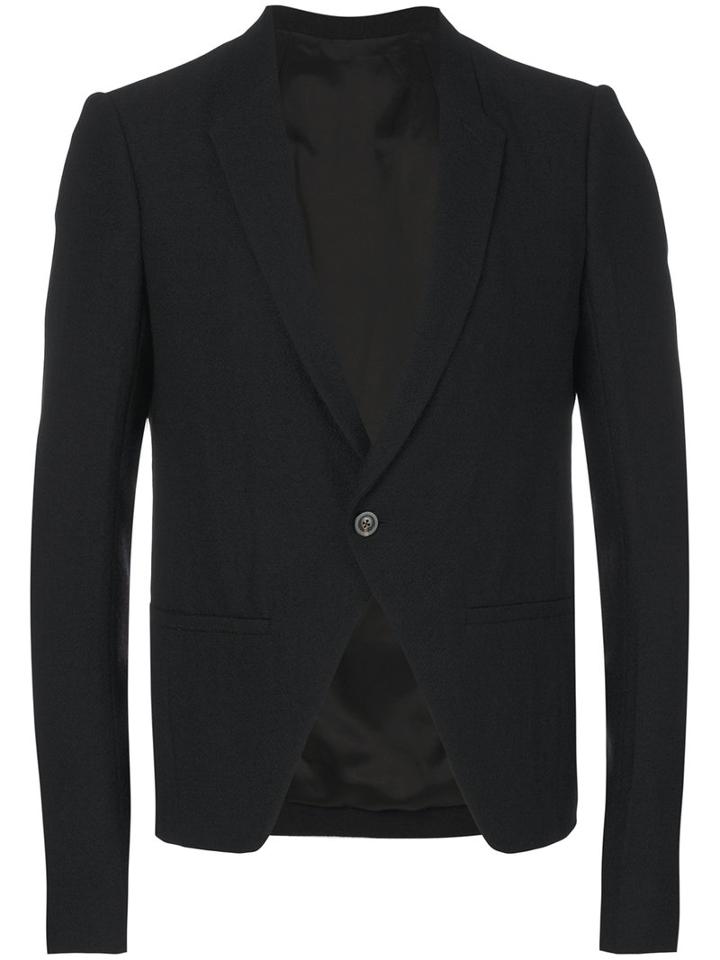 Rick Owens - Gishort Blazer - Men - Alpaca/virgin Wool/nylon 12/viscose - 52, Black, Alpaca/virgin Wool/nylon 12/viscose
