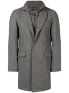 Herno Layered Single Breasted Coat - Grey