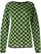 Marc Jacobs Checkered Grunge Jumper - Black