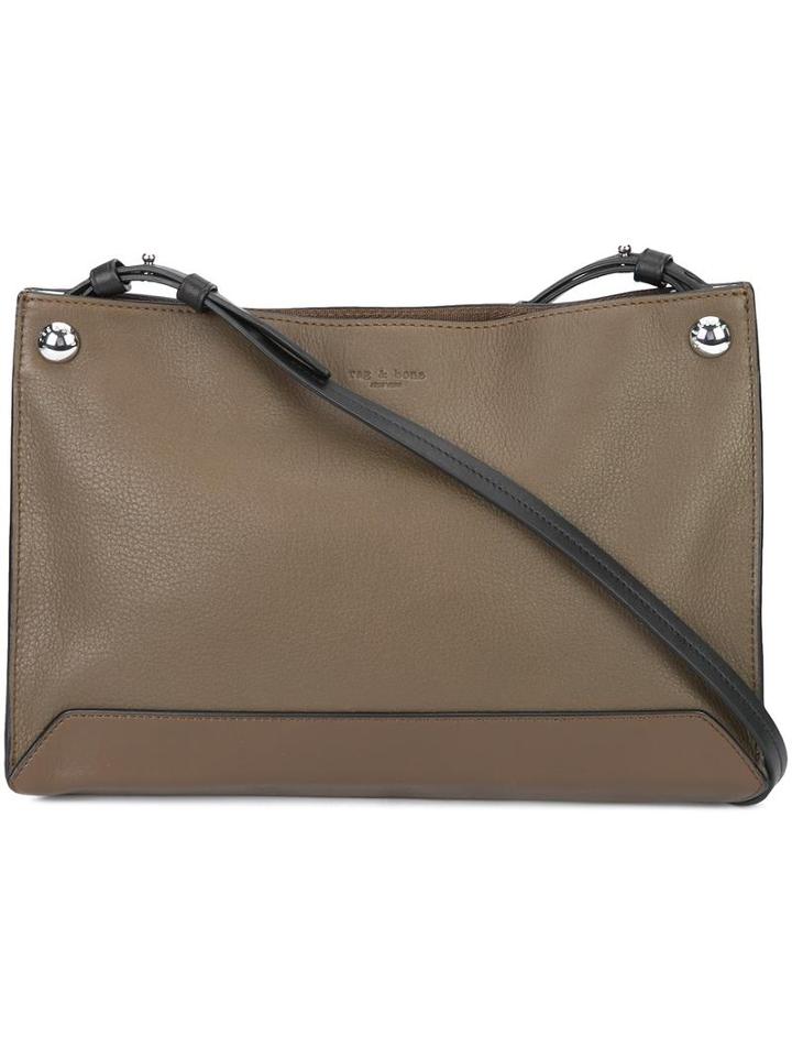 Rag & Bone (ivory) Top Zip Crossbody Bag, Women's, Acetate