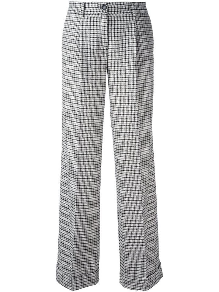 P.a.r.o.s.h. 'adel' Straight Leg Trousers, Women's, Size: Small, White, Cotton/acrylic/polyester/wool