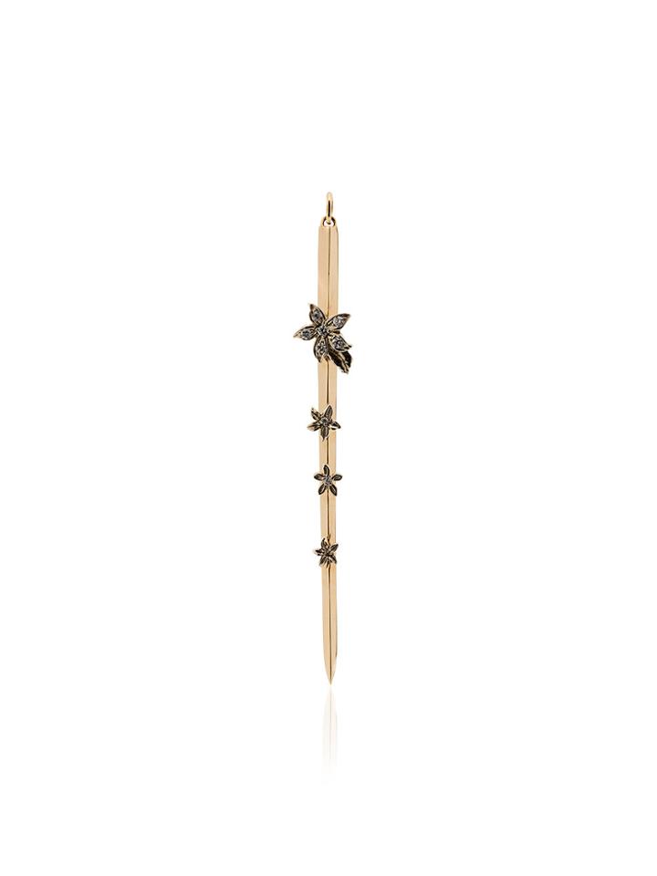 Foundrae 18k Yellow Gold And Diamond Thorn Pendant - Metallic