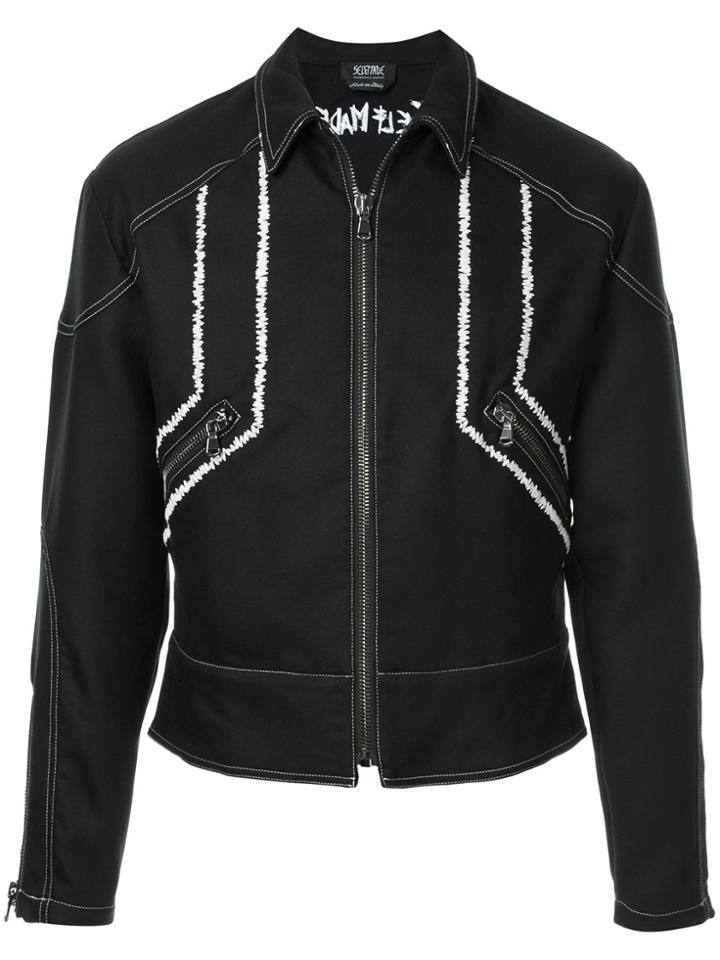 Selfmade By Gianfranco Villegas Zipped Lightweight Jacket - Black