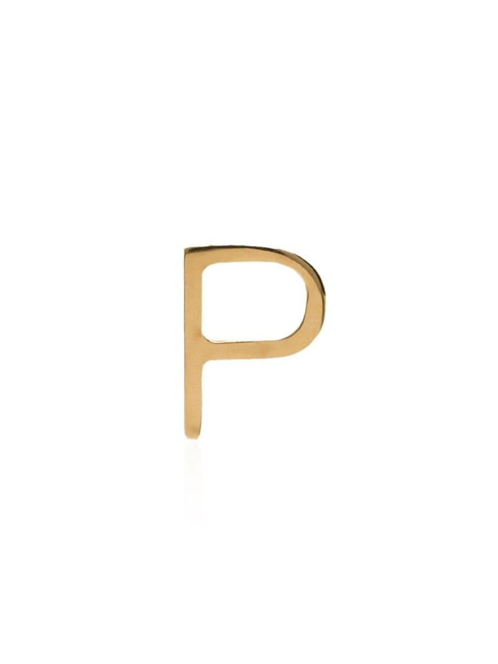 Loquet P Letter Charm - Gold