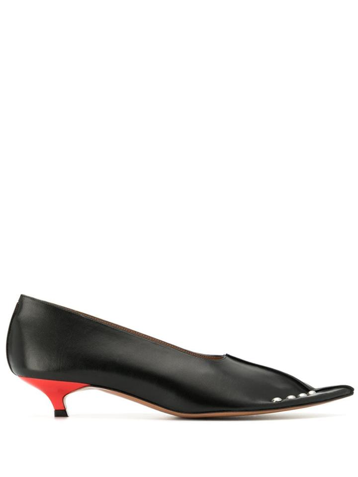 Marni Studded Kitten Pumps - Black