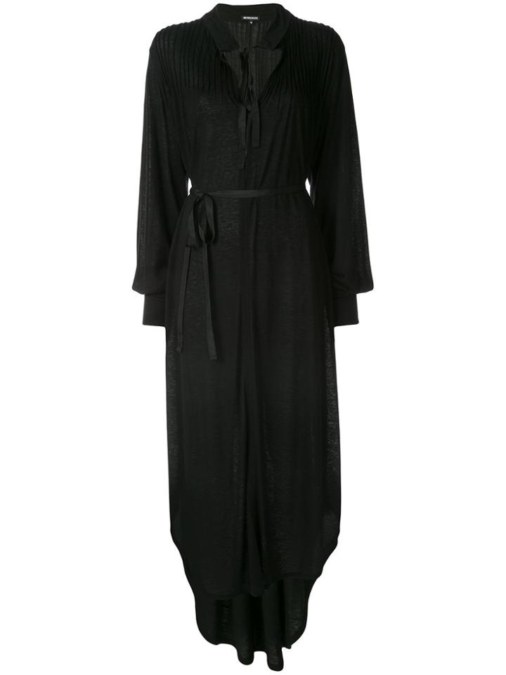 Ann Demeulemeester Tie-fastening Shirt Dress - Black
