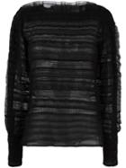 Isabel Marant Rivera Blouse, Women's, Size: 40, Black, Silk/linen/flax/polyamide/viscose