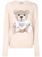 Moschino Toy Bear Fine Knit Sweater - Nude & Neutrals