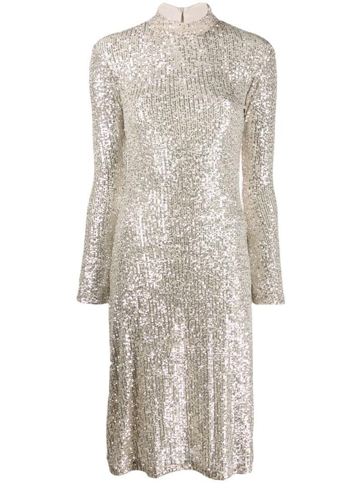 L'autre Chose Sequin Embellished Dress - Silver