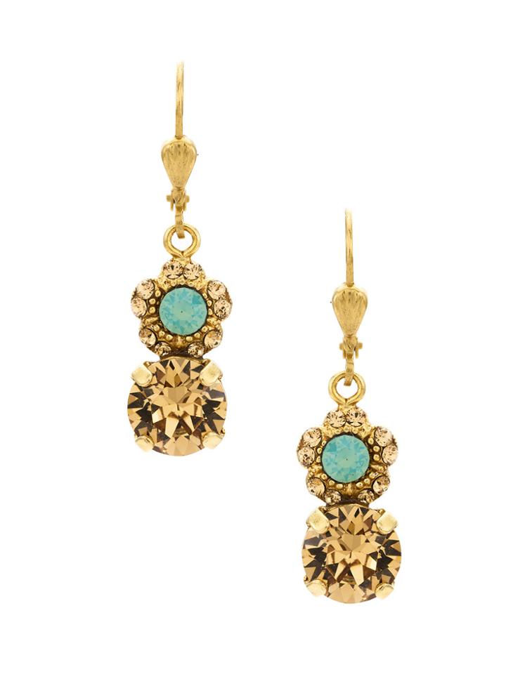 Serpui Crystal Embellished Earrings - Metallic