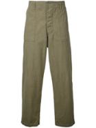 Gold / Toyo Enterprise - Back Satin Utility Trousers - Men - Cotton - M, Green, Cotton