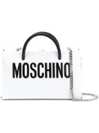 Moschino Front Logo Shoulder Purse - White