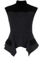 Reinaldo Lourenço Peplum Wool Blouse - Black