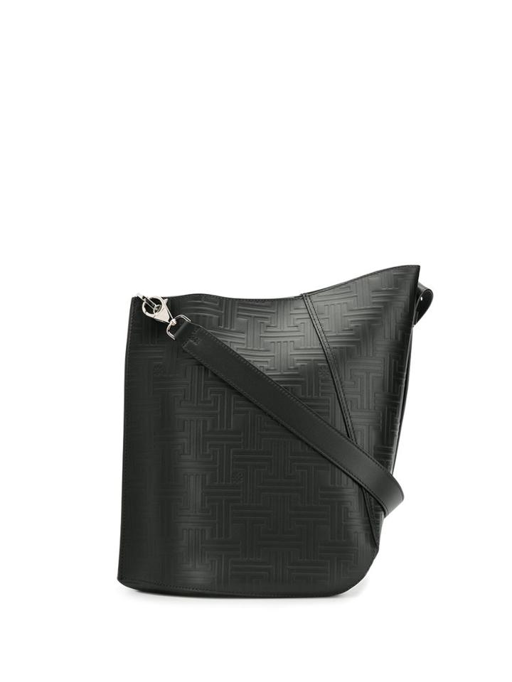 Lanvin Monogram Logo Bucket Bag - Black