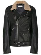 Faith Connexion Fur Collar Biker Jacket - Black