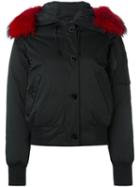 Kenzo 'tech' Puffer Jacket, Women's, Size: Large, Black, Feather Down/acrylic/nylon/racoon Fur
