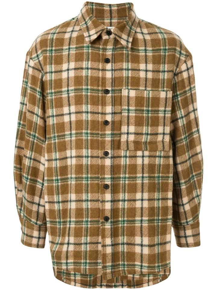 Wooyoungmi Oversized Plaid Shirt - Brown