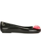 Melissa + Jeremy Scott Space Love Ballerinas, Women's, Size: 37, Black, Pvc/rubber