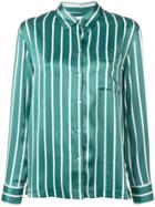 Asceno Striped Pj Shirt - Green