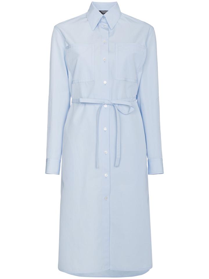 Calvin Klein 205w39nyc Shirt Dress With Tie Waist - Blue