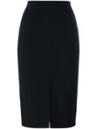 T By Alexander Wang Ribbed Fitted Skirt, Women's, Size: Xs, Black, Nylon/spandex/elastane/rayon
