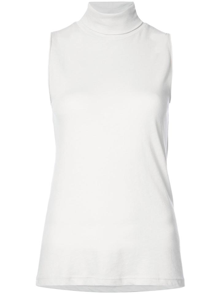 Raquel Allegra Sleeveless Turtleneck Top - Nude & Neutrals