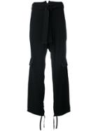 Marni Loose Fit Belted Trousers - Black