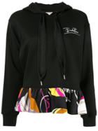 Emilio Pucci Ruffle Hem Hoodie - Black