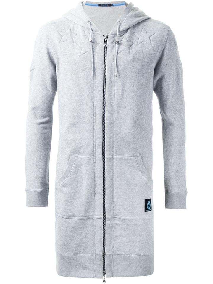 Guild Prime Star Padded Long Zip Up Hoodie, Men's, Size: 3, Grey, Cotton