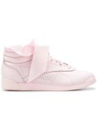 Reebok Freestyle Hi Satin Bow Sneakers - Pink