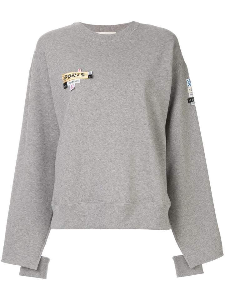 Ports 1961 Patch Detail Sweatshirt - Grey