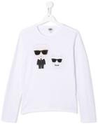 Karl Lagerfeld Kids Karl Print T-shirt - White